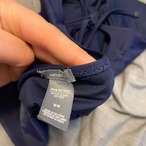 Aerie navy blue strappy one piece